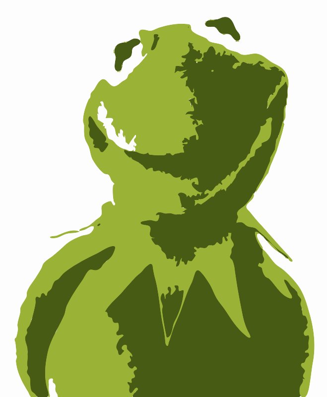 Stencil of Kermit the Frog