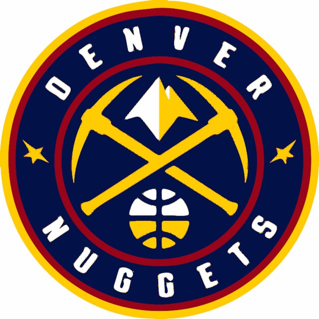 Stencil of Denver Nuggets