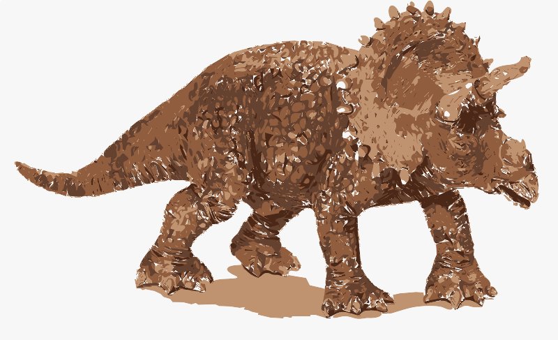 Stencil of Triceratops