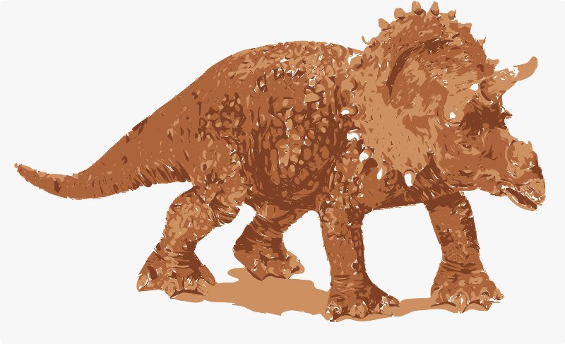 Stencil of Triceratops