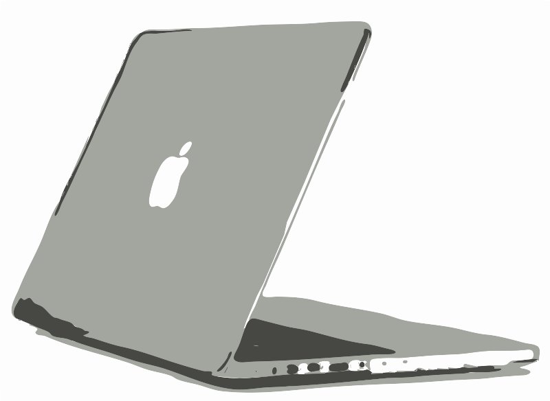 Stencil of Laptop