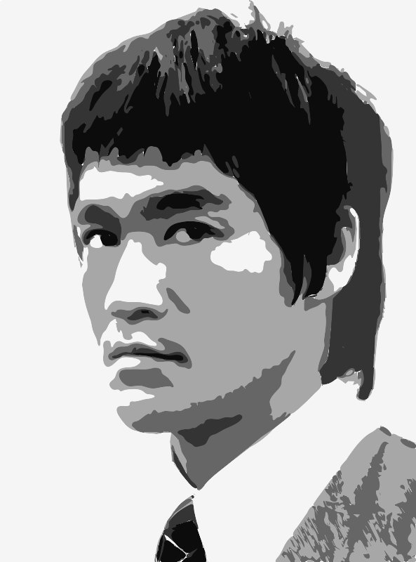 Stencil of Bruce Lee