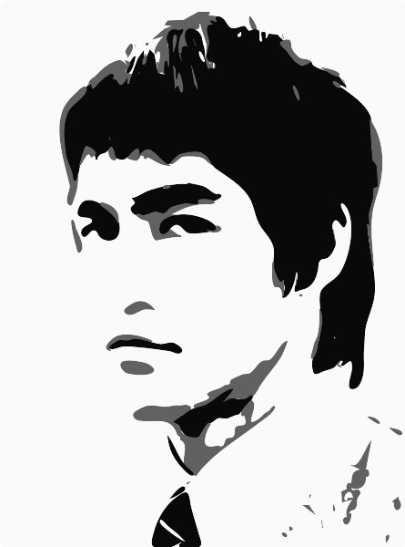 Stencil of Bruce Lee