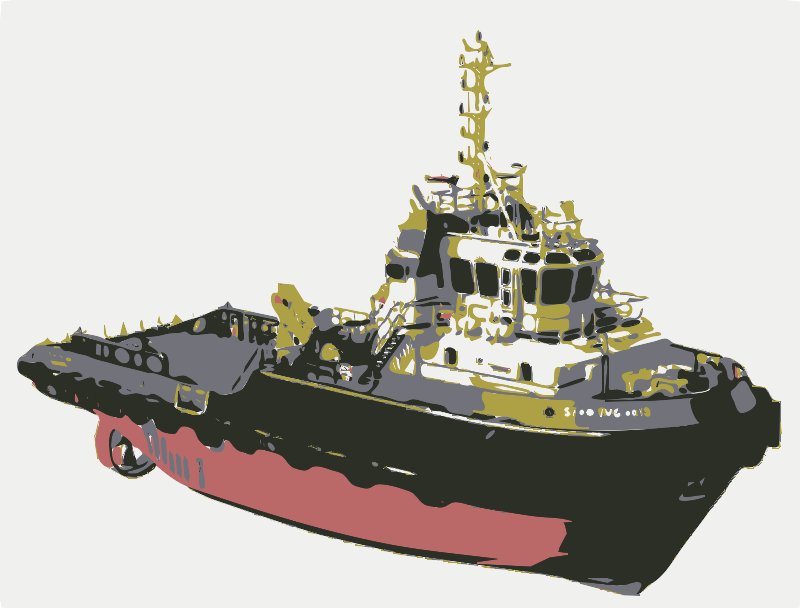 Stencil of Tugboat