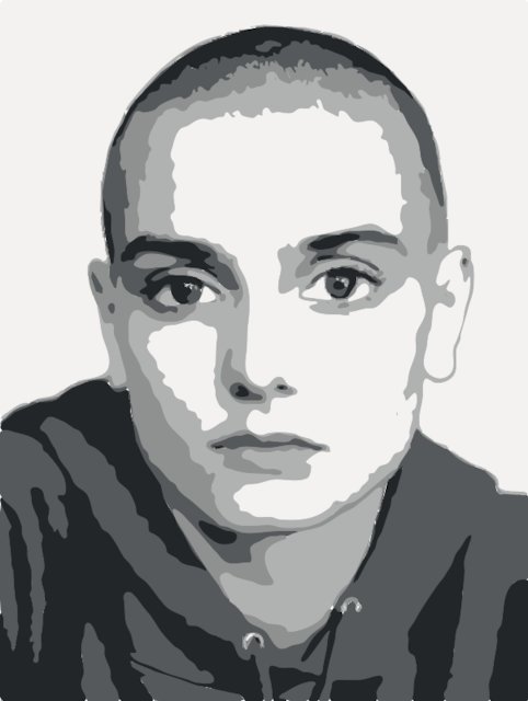 Stencil of Sinead O'Connor