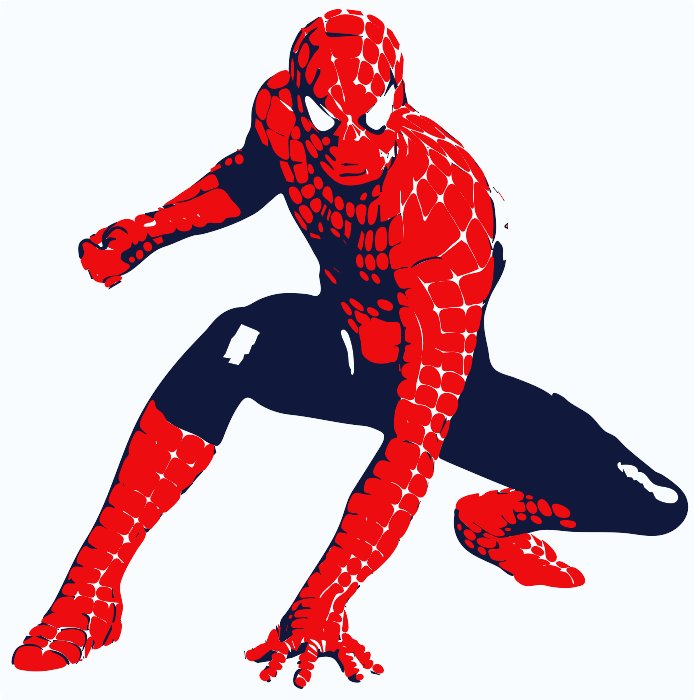Stencil of Spider-Man Crouching