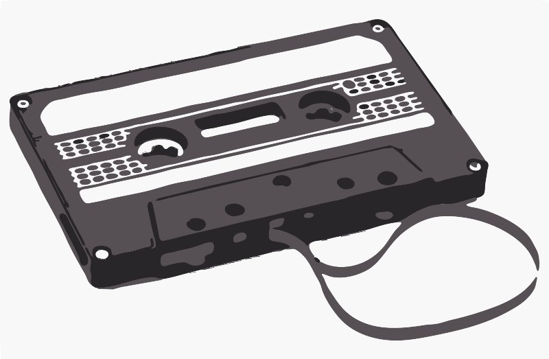 Stencil of Cassette Tape