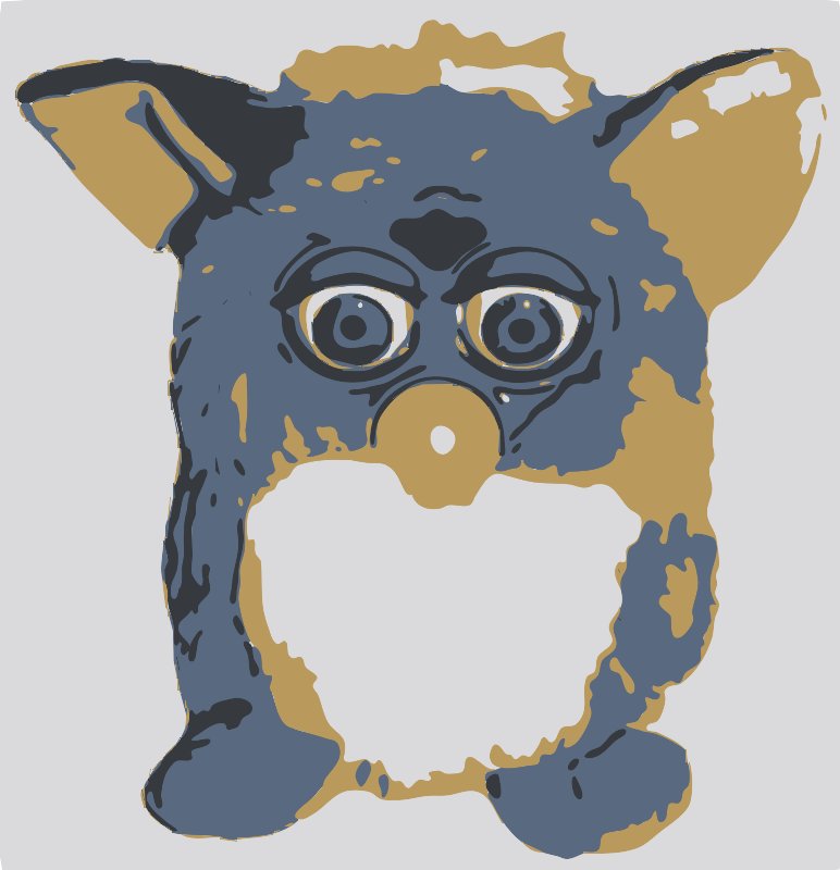 Stencil of Furby