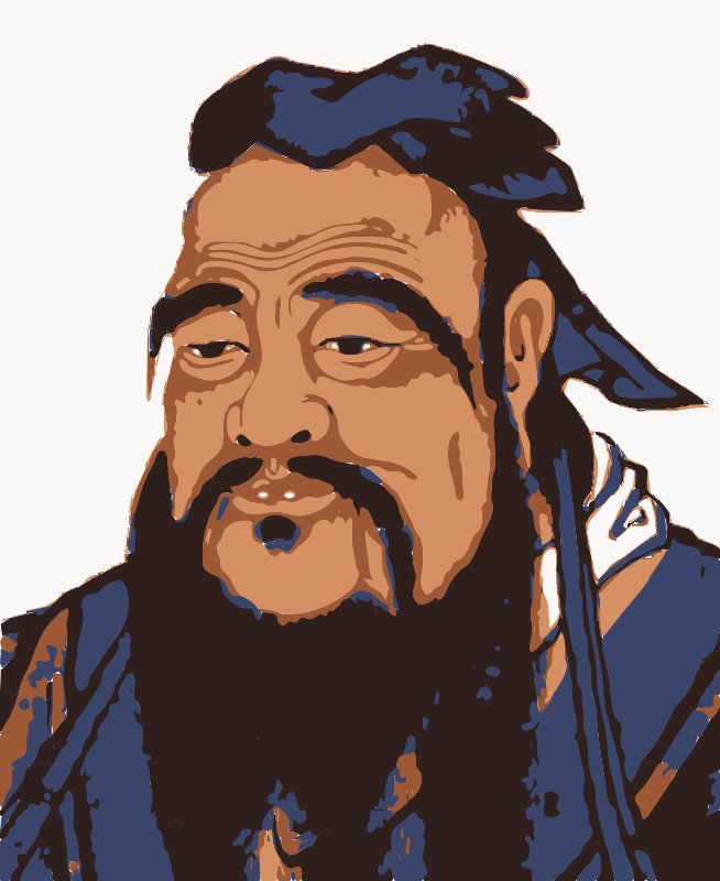 Stencil of Confucius Graphic