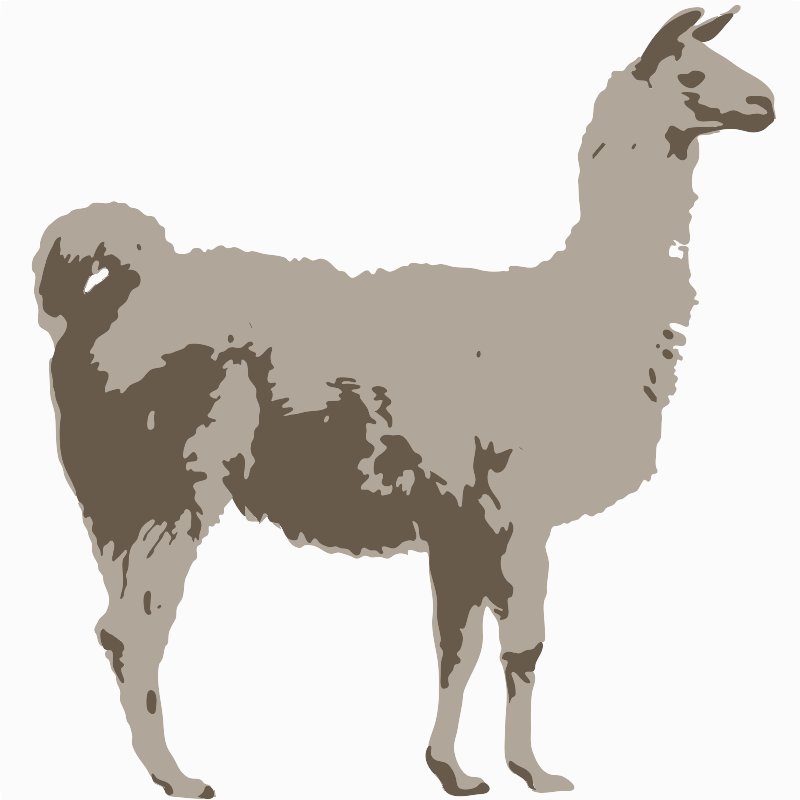 Stencil of Llama