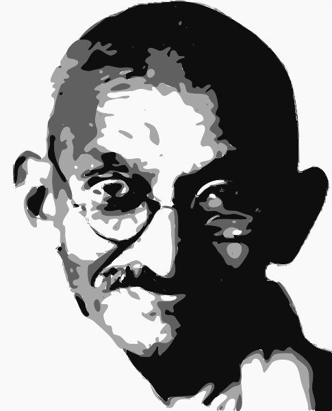 Stencil of Gandhi