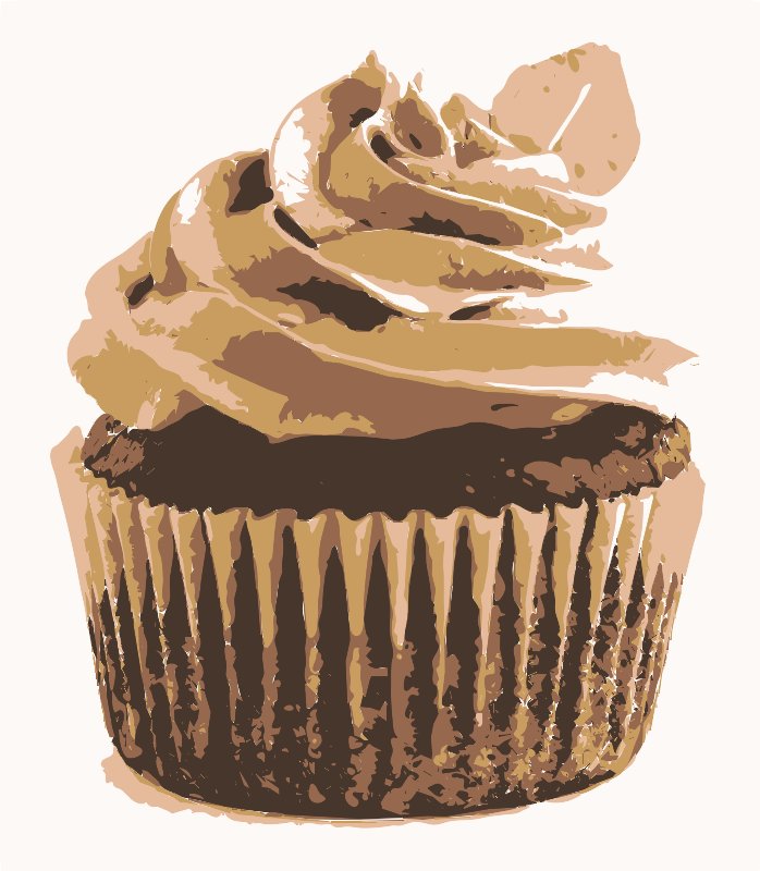 Stencil of Cupcake