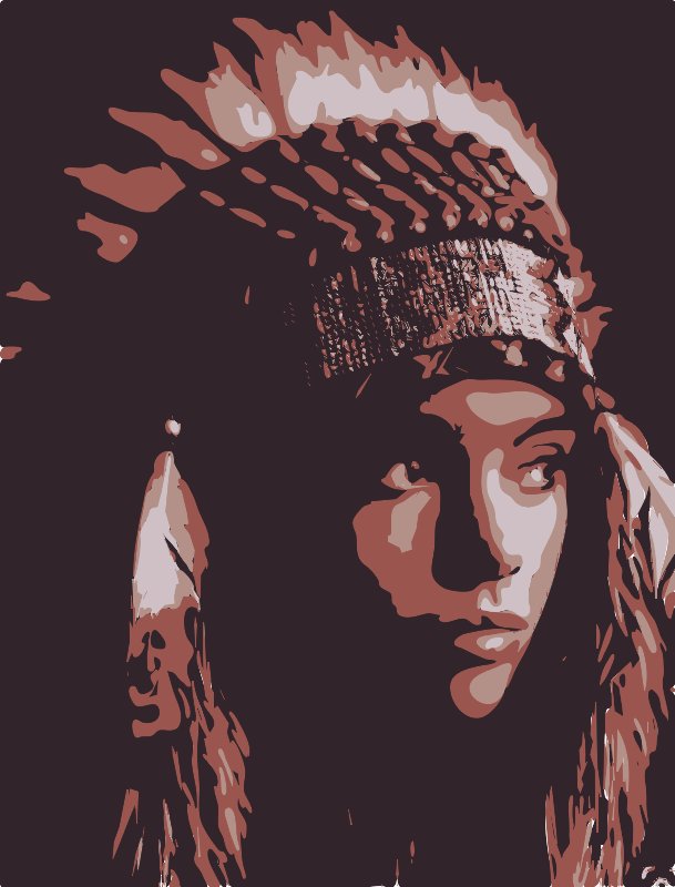 Stencil of Female Chief