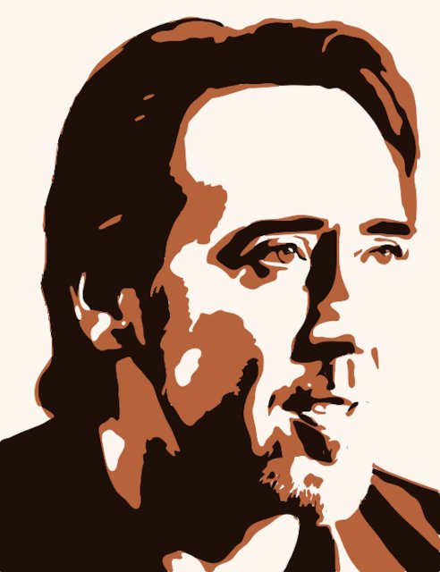 Stencil of Nicholas Cage