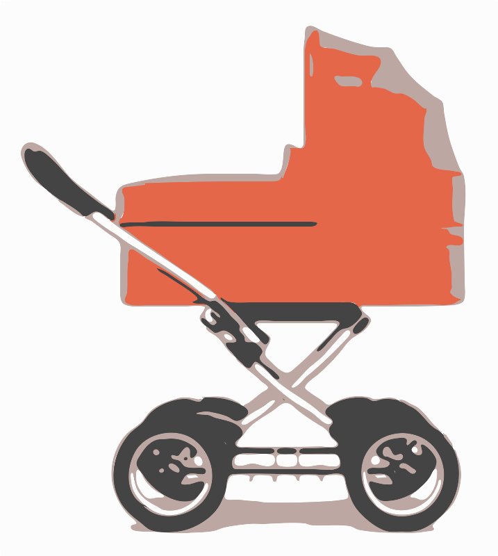 Stencil of Baby Stroller