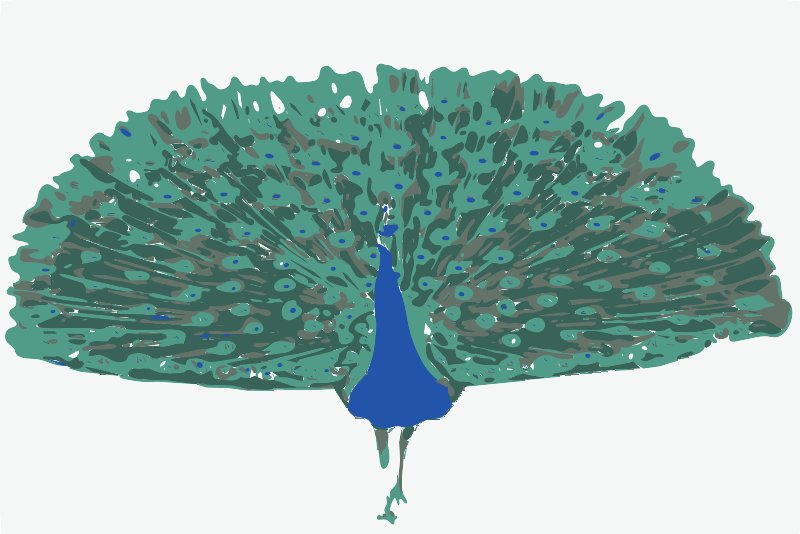 Stencil of Peacock