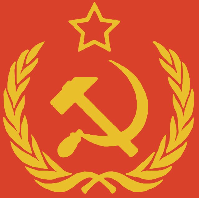 Stencil of Hammer and Sickle