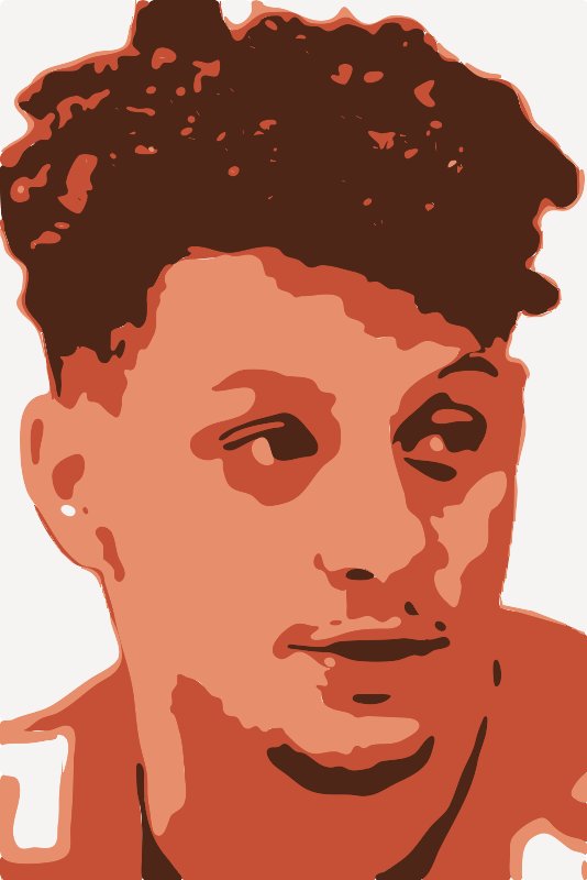 Stencil of Patrick Mahomes