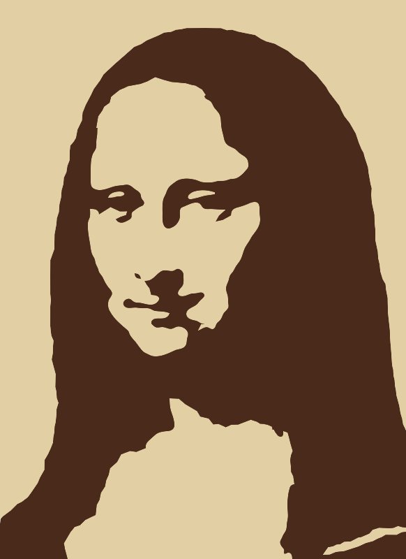 Stencil of Mona Lisa