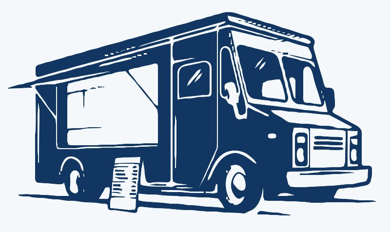 Stencil of Food Truck Graphic