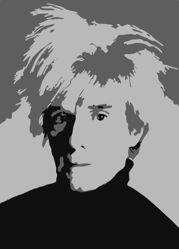 Stencil of Andy Warhol