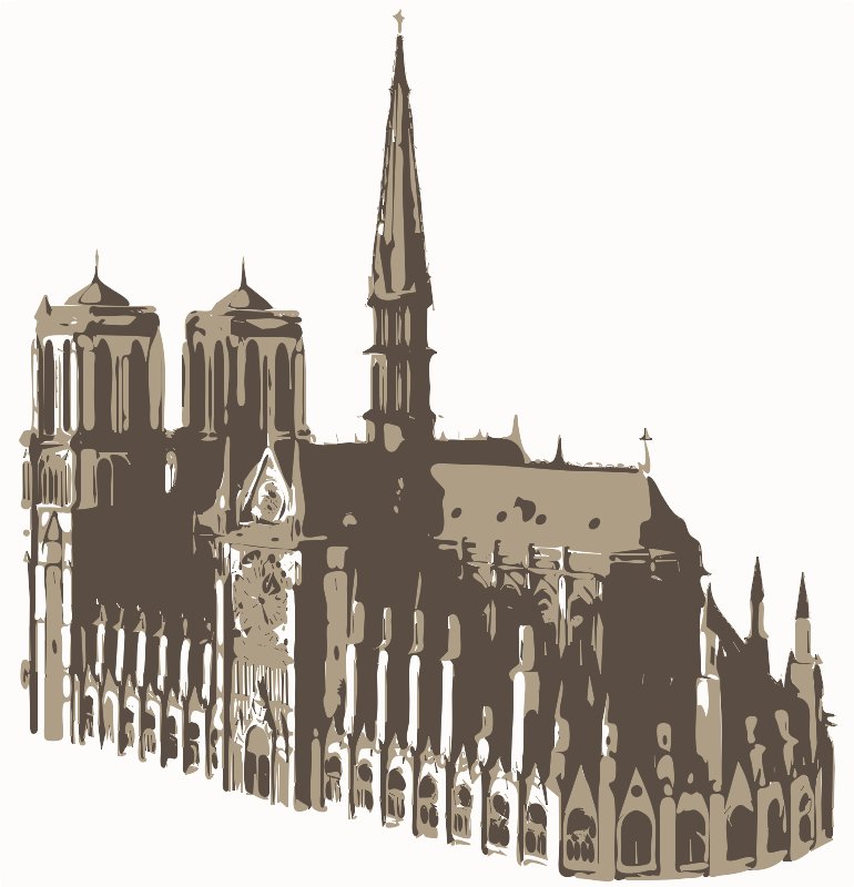 Stencil of Notre Dame Cathedral