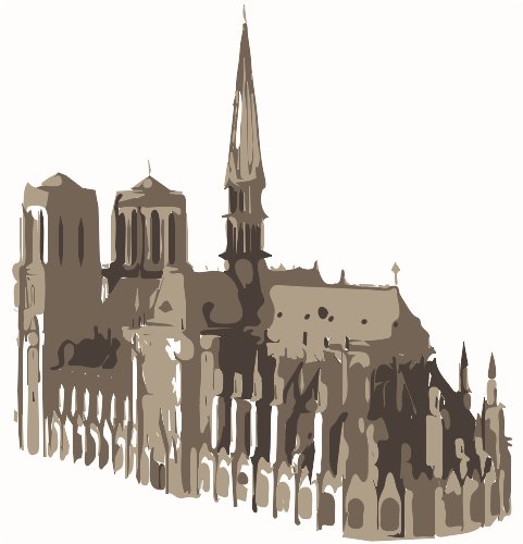 Stencil of Notre Dame Cathedral