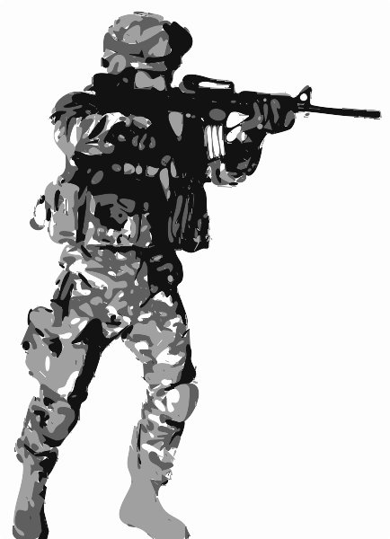 Stencil of Soldier
