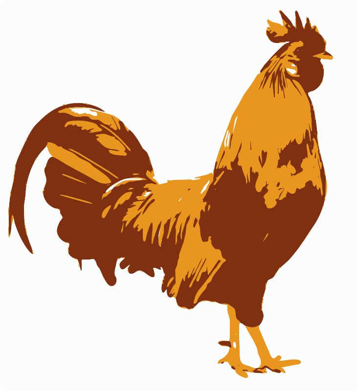 Stencil of Rooster