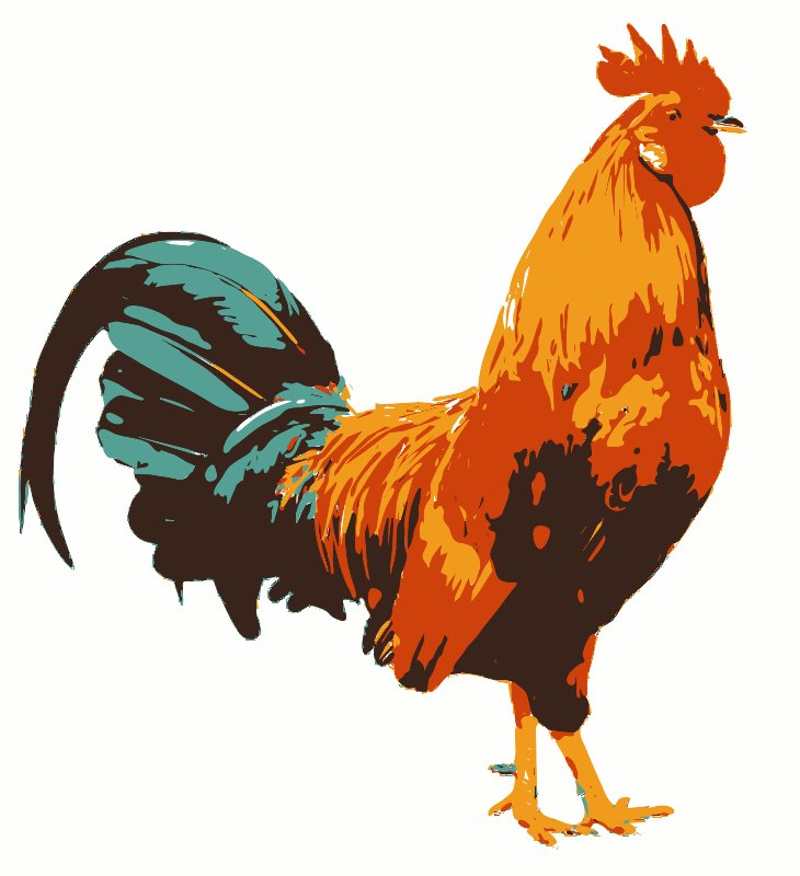 Stencil of Rooster