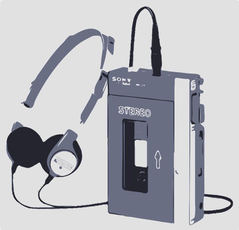 Stencil of Sony Walkman