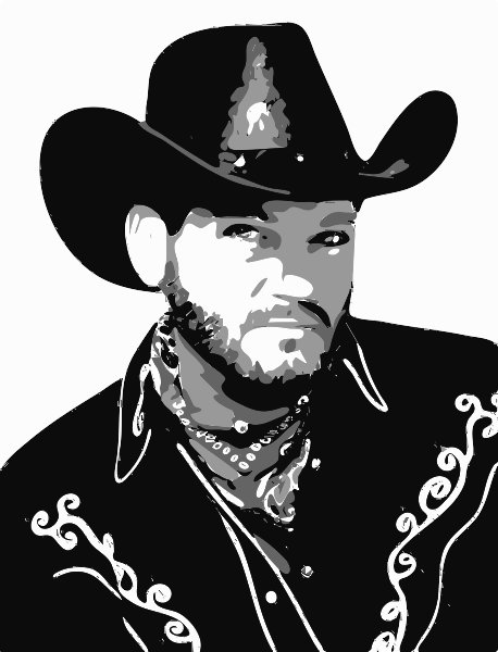 Stencil of Cowboy