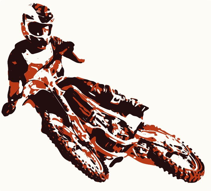 Stencil of Motorcycle Rider