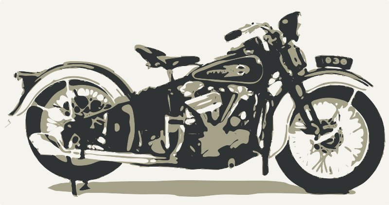 Stencil of Vintage Harley
