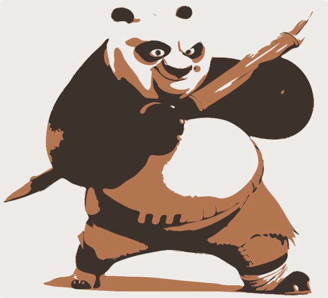 Stencil of Kung Fu Panda