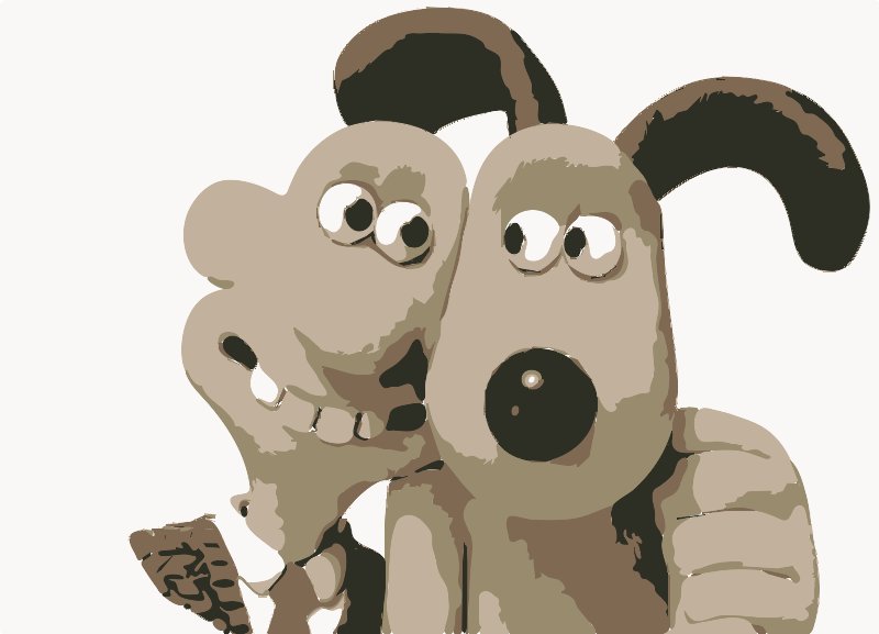 Stencil of Wallace and Gromit