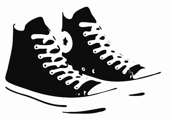 Stencil of Converse High-Tops