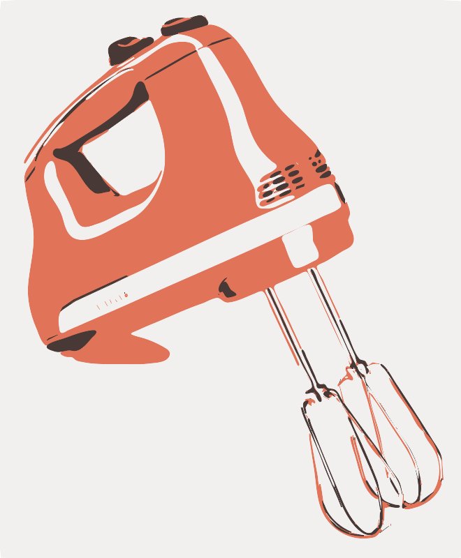 Stencil of Hand Mixer