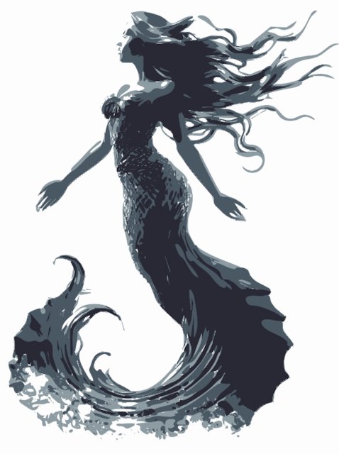 Stencil of Mermaid