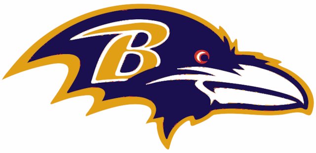 Stencil of Baltimore Ravens