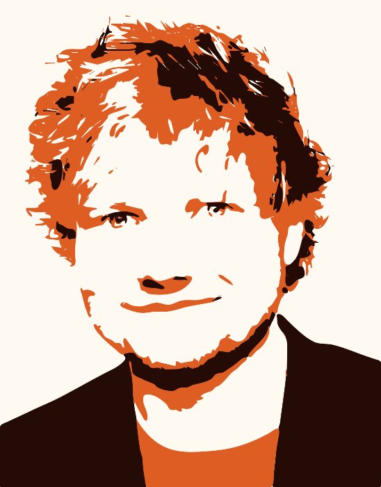 Stencil of Ed Sheeran