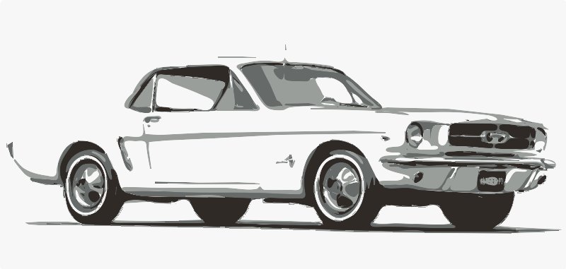 Stencil of Classic Ford Mustang