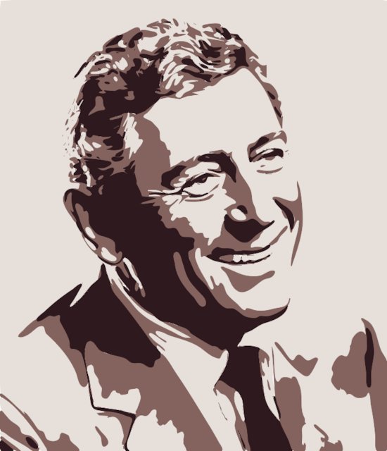 Stencil of Tony Bennett