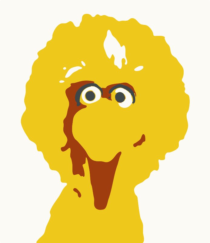 Stencil of Big Bird