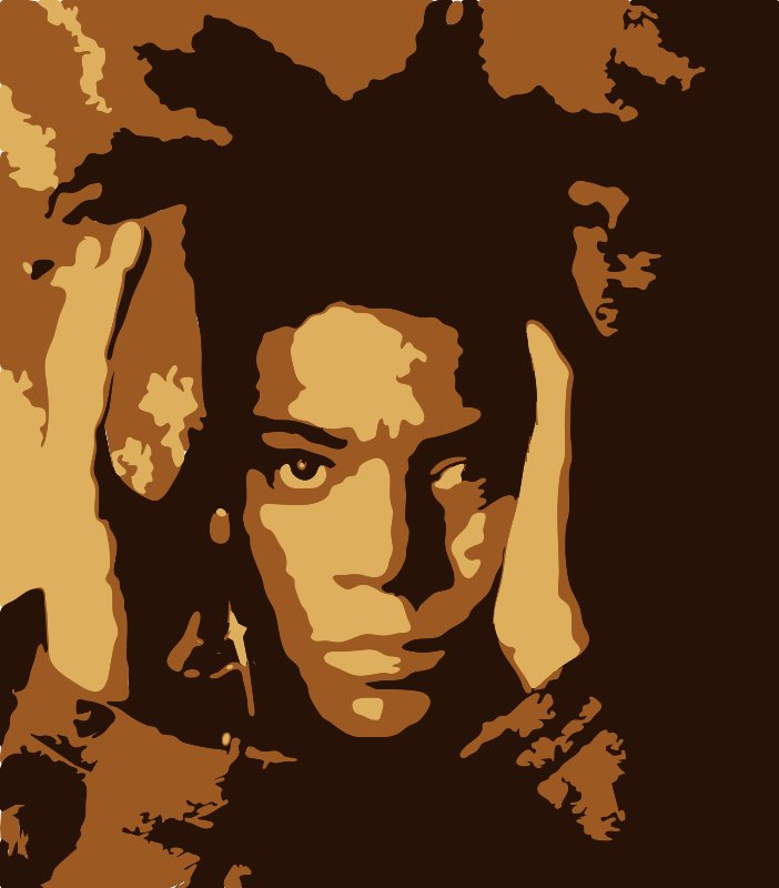 Stencil of Basquiat