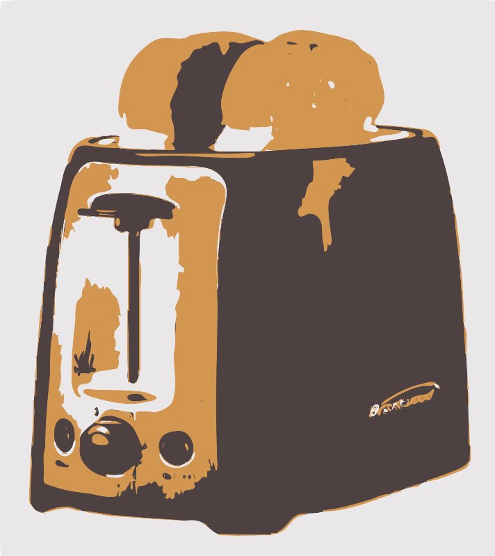 Stencil of Vintage Toaster