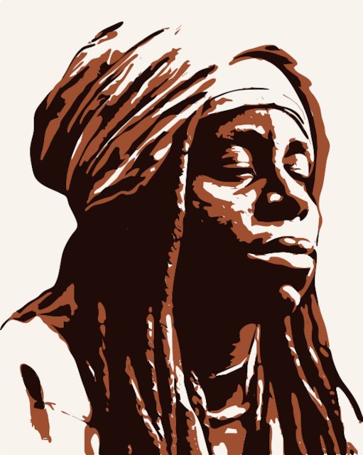 Stencil of Lil Wayne