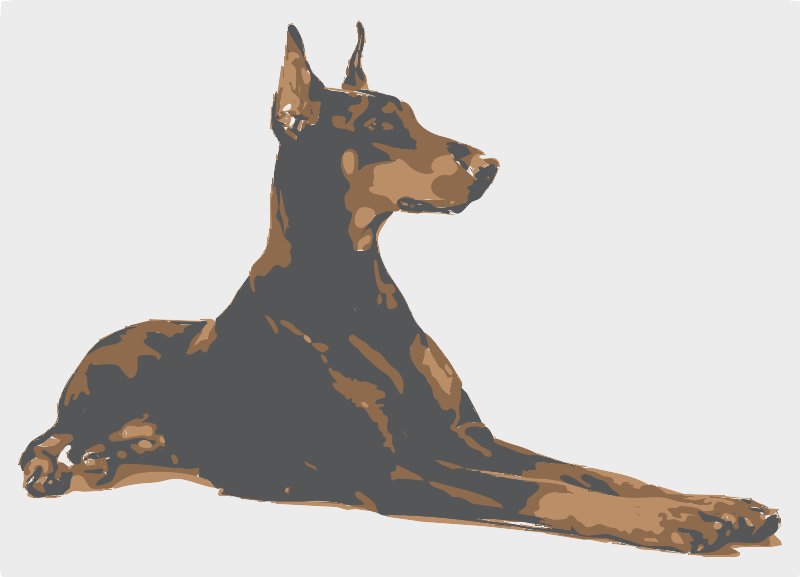 Stencil of Doberman