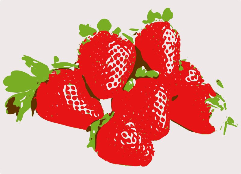 Stencil of Strawberries