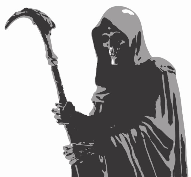 Stencil of Grim Reaper